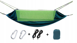 Hojdacia sieť Enero bez tyče, odtiene zelenej, 200 kg, 270 x 140